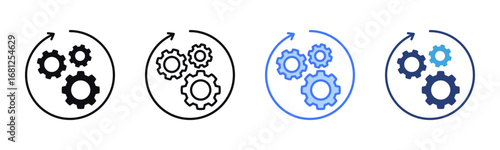 Integration icon sheet multiple style collection