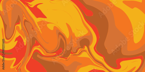 Groovy hippie 70s background. Waves, swirl, twirl pattern. Twisted and distorted vector texture in trendy retro psychedelic style