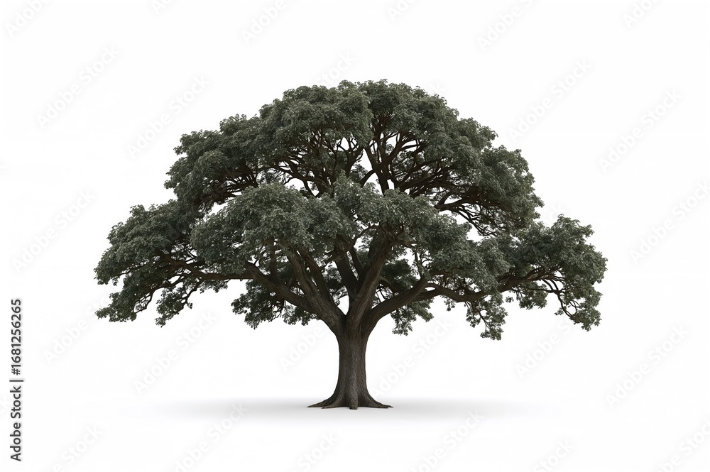 Obraz premium Lone tree against a white backdrop