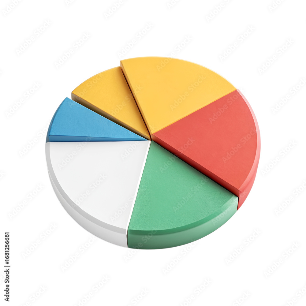 Obraz premium Pie Chart Icon PNG Transparent Data Analysis Vector.