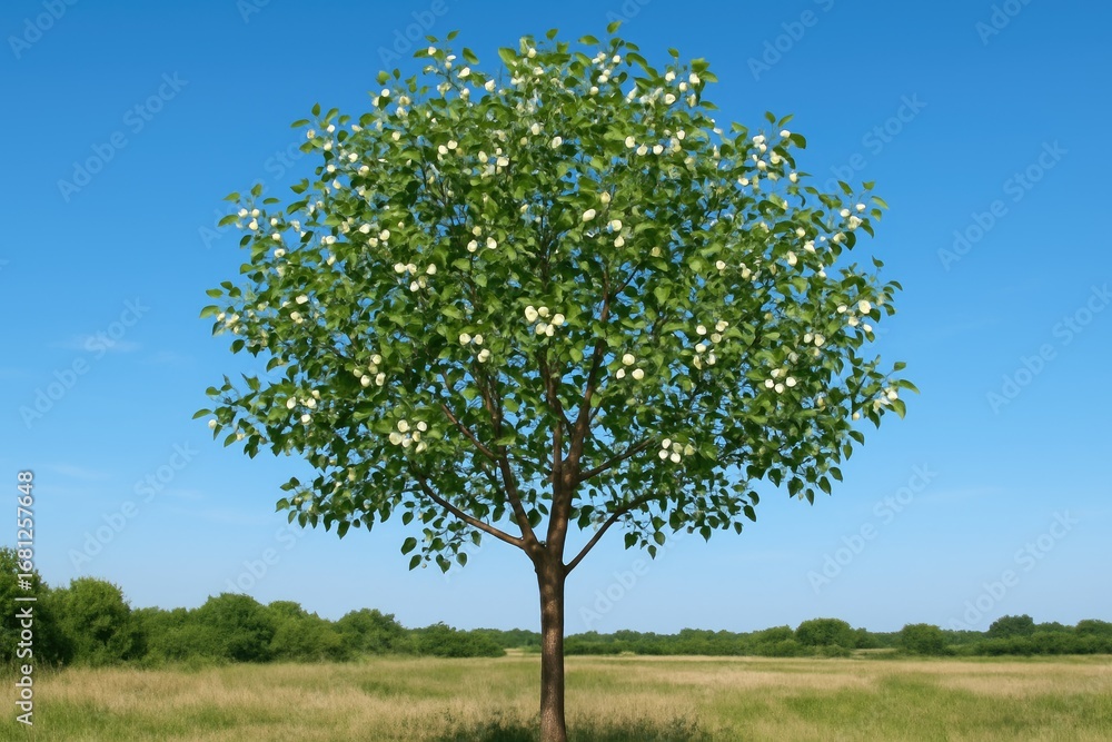 Obraz premium Triadica sebifera with its distinctive fruit cluster