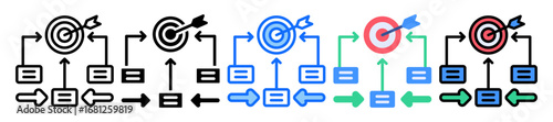 Goal Prioritization icon Multi Style Vector Illustration