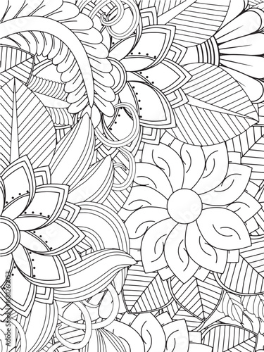  coloring book flowers for adults and kids 