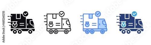 Fast Delivery icon sheet multiple style collection