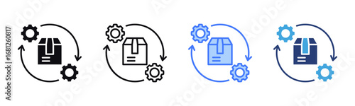 Production icon sheet multiple style collection