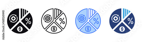 Margin icon sheet multiple style collection