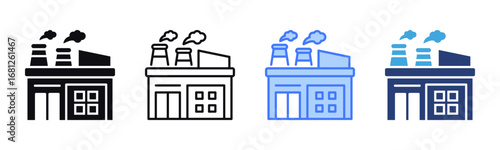 Industry icon sheet multiple style collection