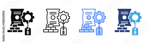 Raw Materials icon sheet multiple style collection