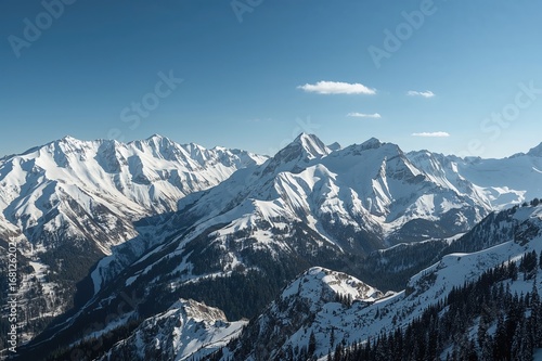 Wallpaper Mural Stunning snowy mountain scenery ideal for desktop background Torontodigital.ca