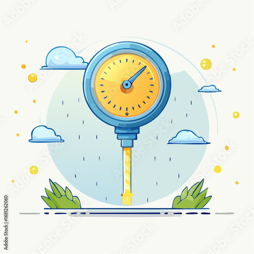 Colorful Cartoon Gauge Illustration Design