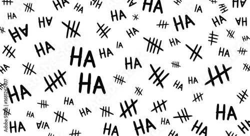 Ha pattern background laughing joker themed design vector art