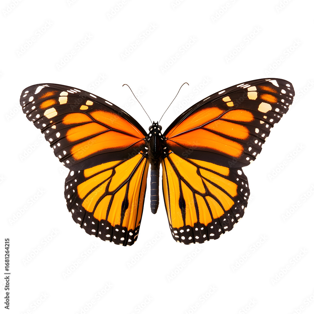 Fototapeta premium Vibrant Monarch Butterfly Display in Natural Reserve