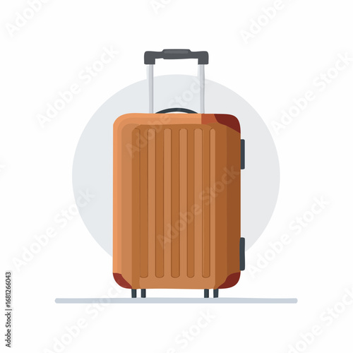 Stylish travel suitcase ready for adventure, representing vacations, business trips, and global exploration, perfect for tourism campaigns, transportation services, and travel blogs