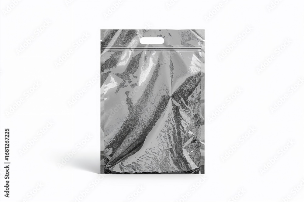 Naklejka premium Clear plastic bag wrapping texture overlay on surface