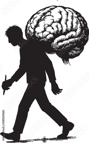 Imbalanced justice scale vector illustration, black silhouette design for law, fairness, ethics and social responsibility themes