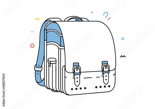 A classic japanese school backpack for students offering durable protection and stylish design