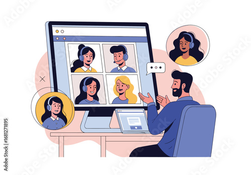 Connecting teams virtually for enhanced collaboration and communication in modern business
