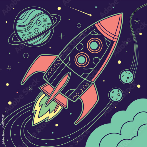 rocket in space