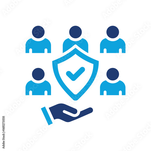 Safety Committee glyph color icon