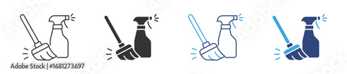 Cleaning service icon set, Cleaning housekeeping and hygiene icons, cleaning items icon, vector illustration.
