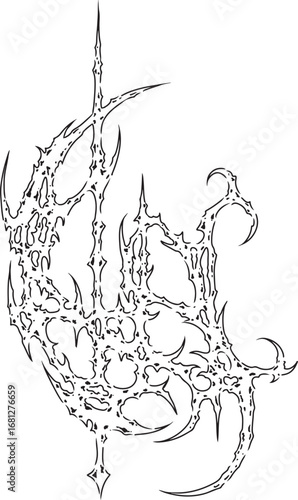 cybersigilism tattoo design for body