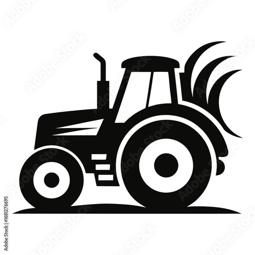 tractor isolated on white