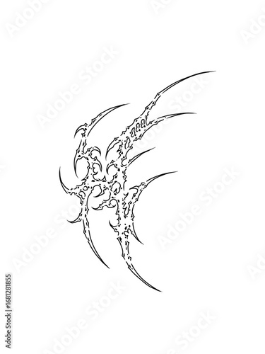 cybersigilism tattoo design for body