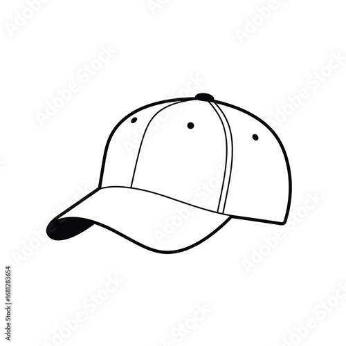 a baseball cap illustration vector