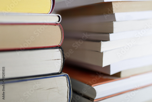 Close-up image of a stack o...