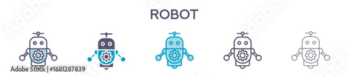 Robot Icon Pack For Graphic Design - Multiple Styles