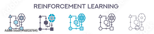 Reinforcement Learning Icon Pack For Graphic Design - Multiple Styles