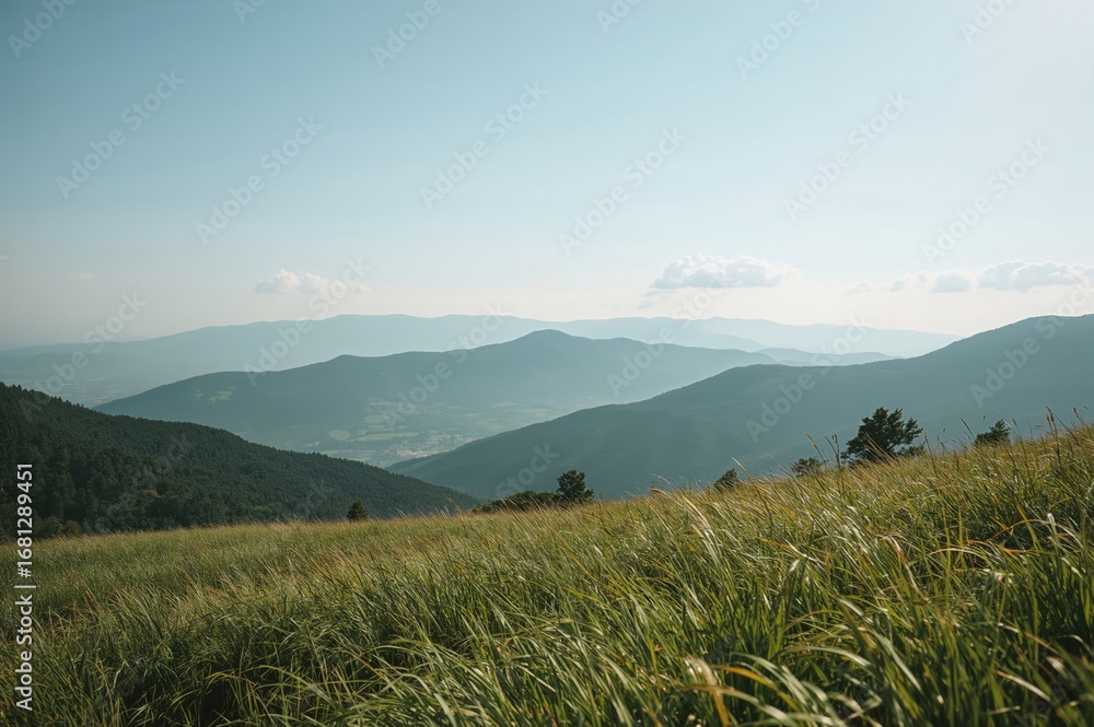 Fototapeta premium Scenic high mountain terrain.