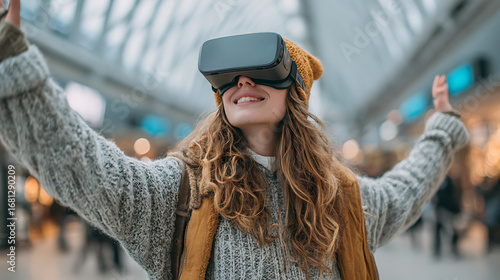 Shopping experience revolution digital interaction retail environment modern consumers urban shopping mall futuristic viewpoint