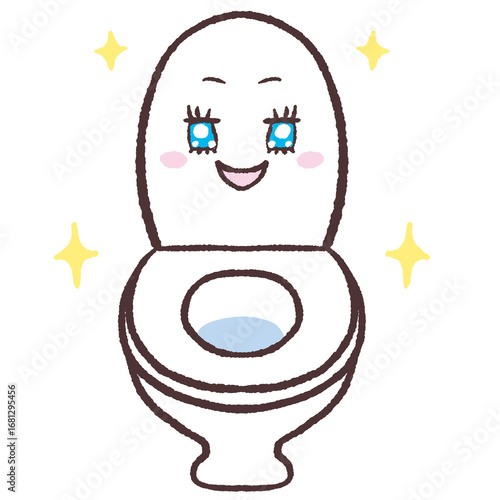 	キラキラしたトイレのイラスト