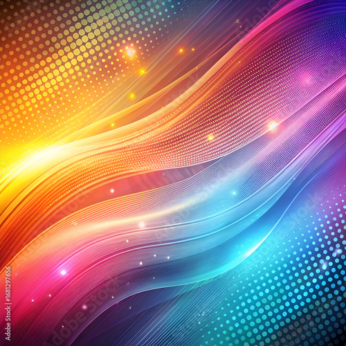 Abstract Colorful Wave Background Design