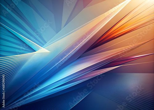 Abstract Geometric Art. Colorful Lines and Shapes