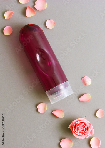 Wallpaper Mural An intimate lubricant for comfortable sex close-up on a colored background. . Vertical photo format Torontodigital.ca