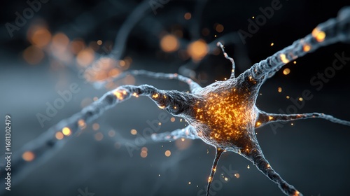 Abstract neural pathways glowing with magnesium-rich synapse crystal pulses