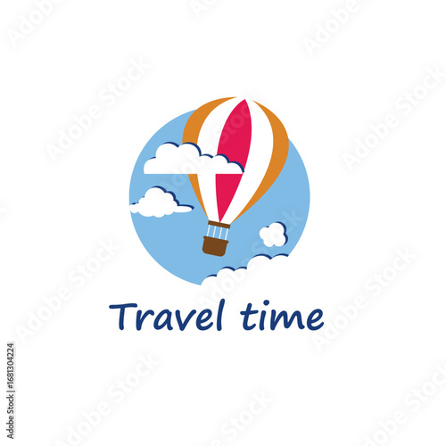 hot air balloon icon isolated on white background