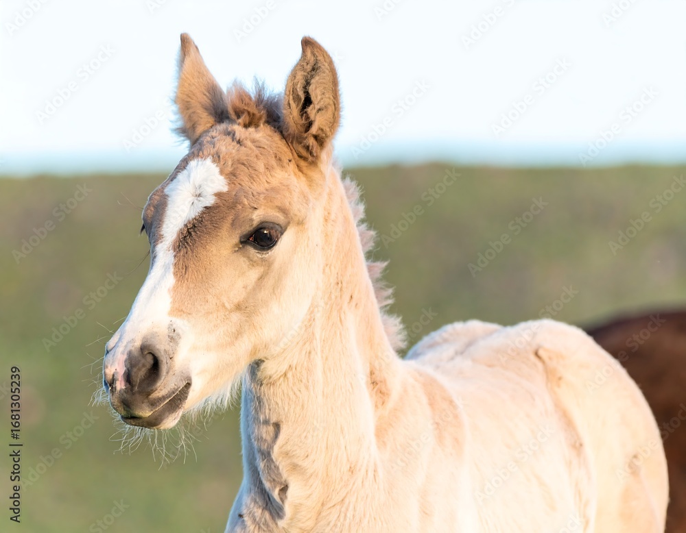 Obraz premium Foal in pasture