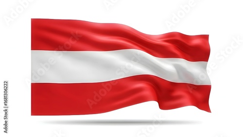 Free Download Dynamic Austrian National Flag Waving Isolated White Background - GFXLoad