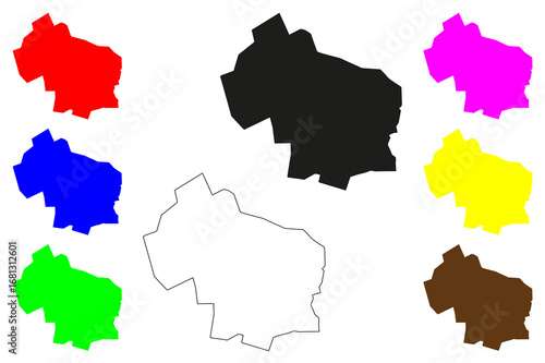 Sabha city (State of Libya) map vector illustration, scribble sketch Sebha map