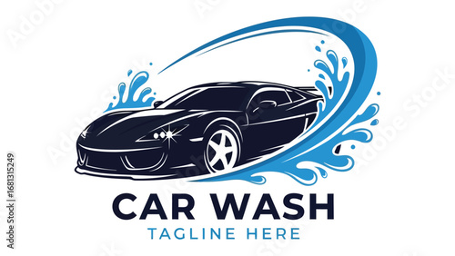 Fresh Car Clean: A sleek, high-performance automobile glides through an artistic swirl of water, exemplifying automotive freshness.