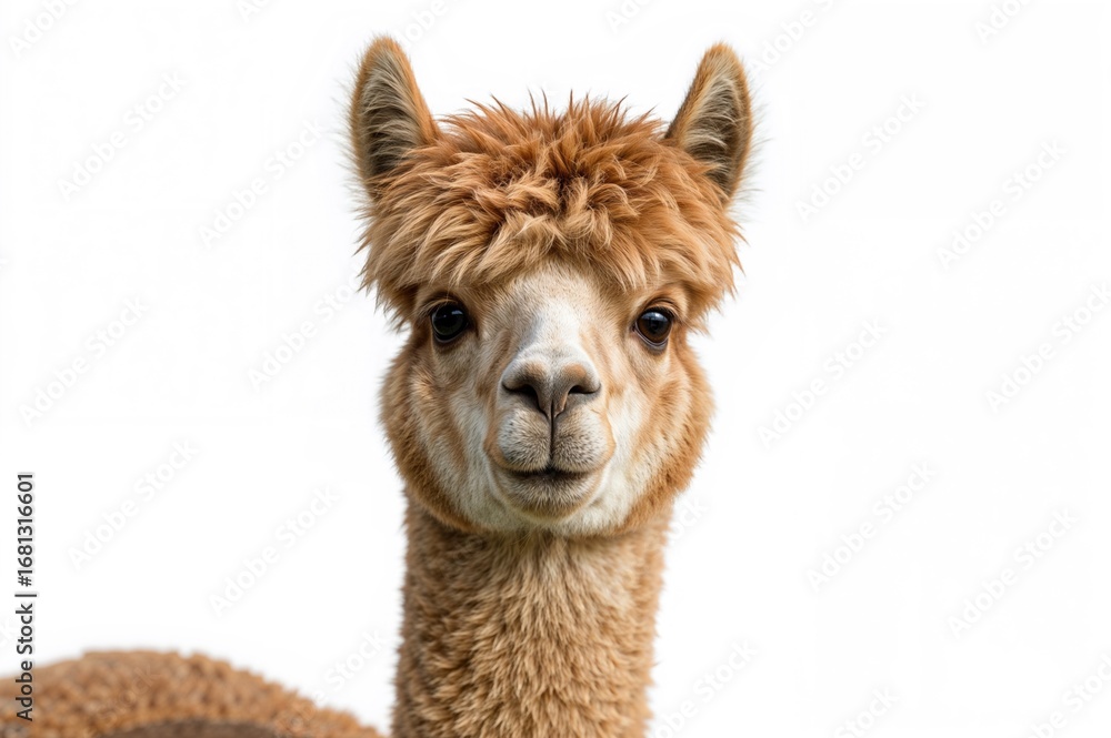 Obraz premium Alpaca with a Medium Fawn Coat