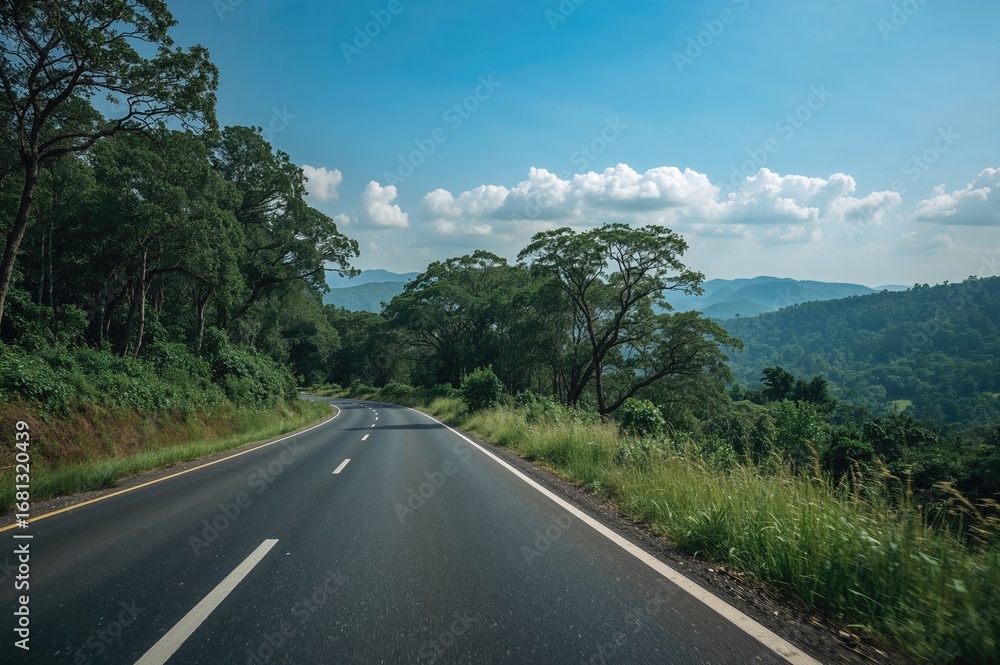 Fototapeta premium Scenic highway route with picturesque surroundings