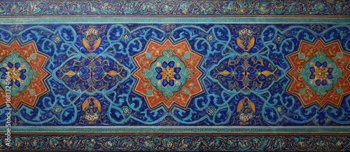 Colorful, intricate tile pattern design