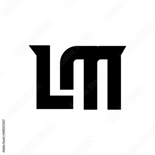 LM Monogram Logo Design, Abstract Lettermark Initial Symbol
