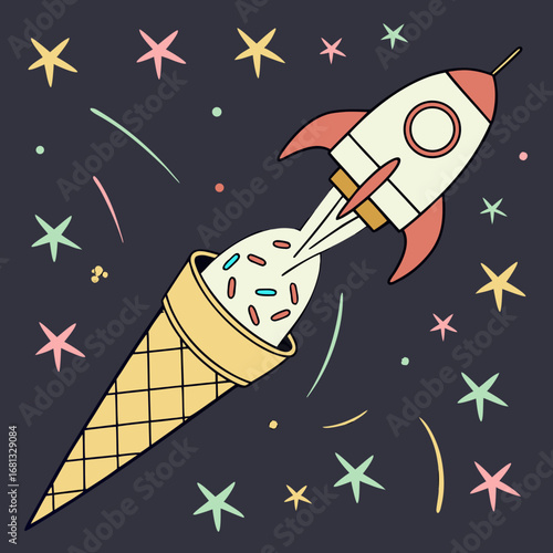 rocket in space