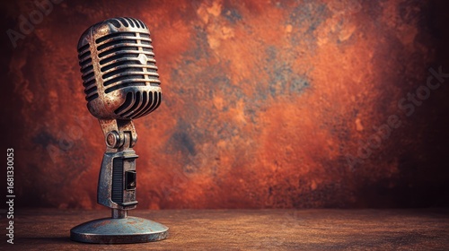 Vintage microphone studio still life