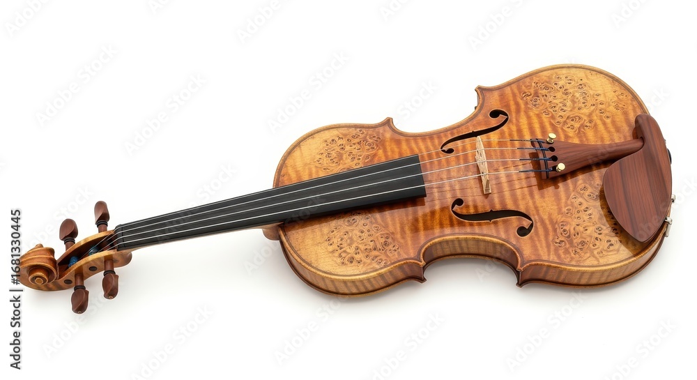 Obraz premium Ornate Violin with Detailed Wood Grain and Engravings